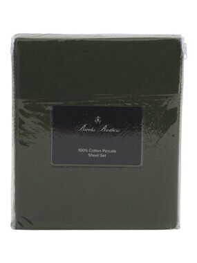 BROOKS BROTHERS 200tc Cotton Percale Sheet Set
